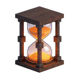 Voxel Hourglass Icon - Minecraft Style 3D Time Symbol