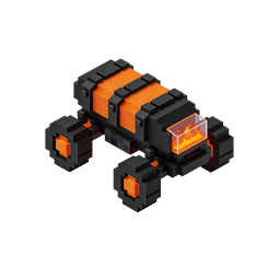 Futuristic Voxel Hover Vehicle Sci-Fi Icon