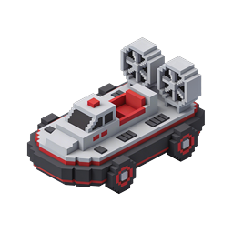 Ícone de aerobarco de corrida voxel – design 3D isométrico