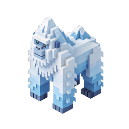 Voxel Husky Dog 3D Isometric Icon - Minecraft Style