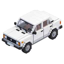 Voxel Isometric Auto Icon - 3D Pixel Art Fahrzeug