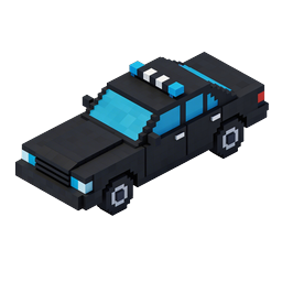 Voxel Isometric Car Icon - 3D Pixel Art Vehicle