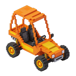 Icona 3D Jeep Fuoristrada Voxel | Stile Pixel Art
