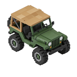 아이소메트릭 복셀 Jeep SUV 3D 아이콘