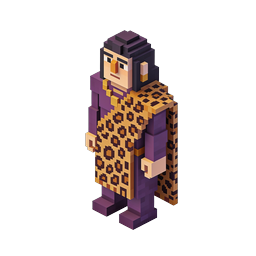 Voxel King Character - 3D Pixel Art Icon
