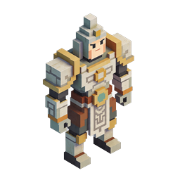 Voxel Knight Guard 3D Character Icon