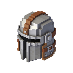Voxel Knight Helmet Icon - 3D Isometric Medieval Armor