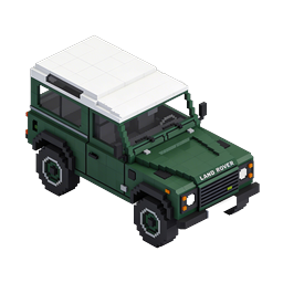 Icona Isometrica Voxel Land Rover SUV - 3D Pixel Art