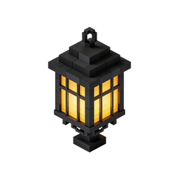 Ícone de Lanterna Voxel - Design de Fonte de Luz 3D Isométrica