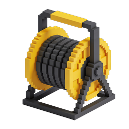 Design icona 3D generatore di macchine Voxel