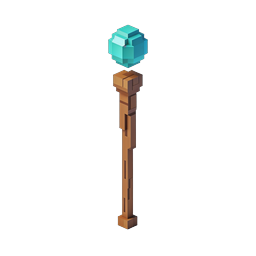 Voxel Magic Staff Icon - 3D Block Fantasy Wand