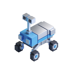 ボクセル火星探査機 3D アイソメトリックアイコン