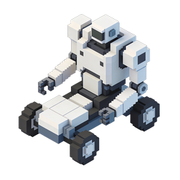 Voxel Mars Rover Space Exploration 3D Icon