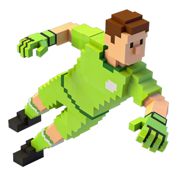 Voxel Martial Artist Block Character Icon