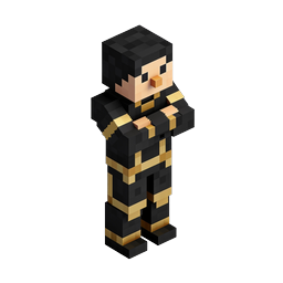 Voxel Martial Artist Character Icon | Minecraft Style
