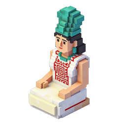 Icono de mujer mexicana Voxel - Personaje cultural 3D isométrico