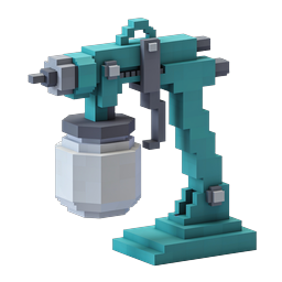 Voxel Microscope Icon - 3D Isometric Science Symbol