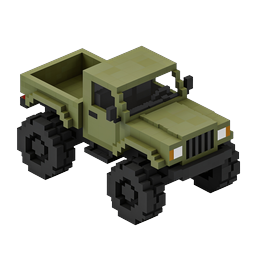 Icona Isometrica Jeep Militare Voxel - 4x4 Tattico