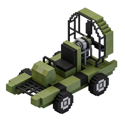 Voxel Military Jeep Isometric 3D Icon