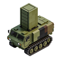 Voxel Military Missile Launcher Tank Icon