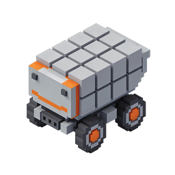 Voxel Mining Cart Icon | Isometric 3D Game Asset