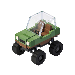 Icône 3D de Monster Truck Voxel - Véhicule Tout-Terrain Bloc