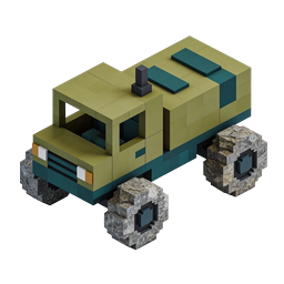 Icona Isometrica di Monster Truck Voxel per Gaming Off-Road