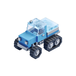 Voxel Monster Truck 3D Isometric Icon