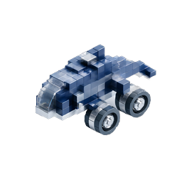 ไอคอน 3D รถ Monster Truck แบบ Voxel - ดีไซน์บล็อกแบบ Isometric