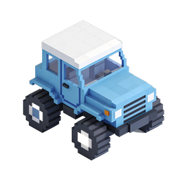 Icona 3D Monster Truck Voxel - Veicolo Pixel Art