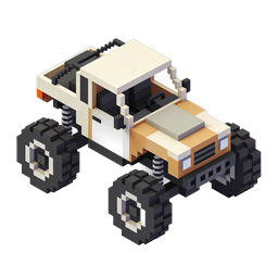 Monster truck voxel – icono 3D isométrico