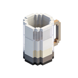 Isometric Voxel 3D Mug Icon - Modern Drink Container