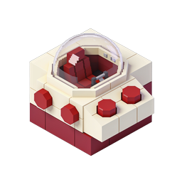 Voxel Observatory Dome 3D Isometric Building Icon