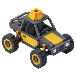 Icono de Jeep Off-Road en Voxel - Pixel Art 3D Isométrico