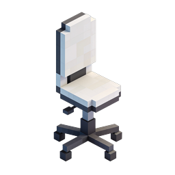 Voxel Office Chair Icon - Isometric 3D Design