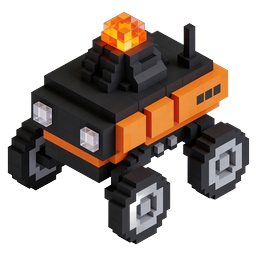 Ícone de Veículo Pixel 3D Jeep Off-Road Voxel