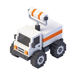 Icona SUV Off-Road Voxel | Illustrazione auto 3D Pixel