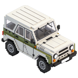 Isometric Voxel Off-Road SUV 3D Icon