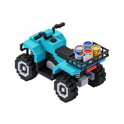 Voxel Off-Road Truck Icon - 3D Pixel Art Vehicle