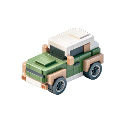 Ícone de Caminhão Off-Road Voxel - Design de Veículo em Blocos 3D Isométrico