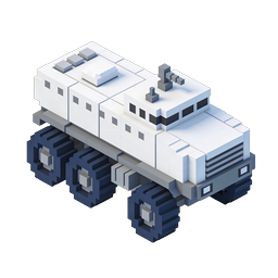Isometric Voxel Off-Road Truck 3D Icon