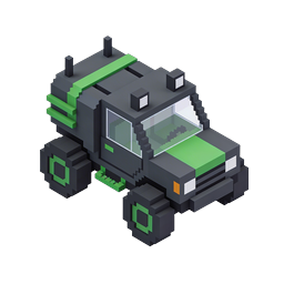 Voxel Off-Road Vehicle Icon - 3D Pixel Art Truck
