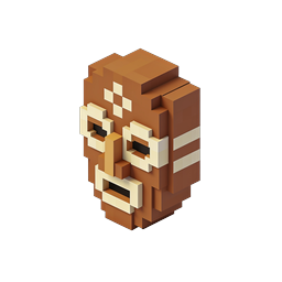 Isometric Voxel Owl Icon - 3D Block Bird Character
