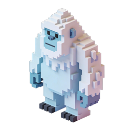 3D Voxel Owl Icon - Cute Pixel Art Character