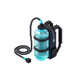 Voxel Oxygen Tank Isometric 3D Icon for Gaming