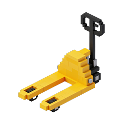 Voxel 托盘车图标 - 3D 等轴测仓库工具