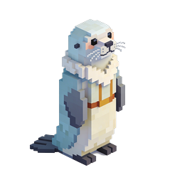 Voxel Penguin 3D Icon - Isometric Pixel Art Character