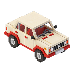 Voxel Pickup Truck 3D Isometrisches Icon