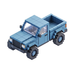 Biểu tượng 3D Isometric Xe bán tải Voxel