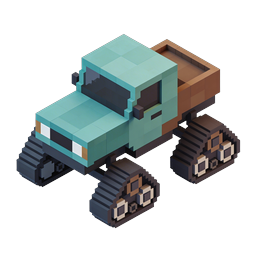 Icona Pick-up Voxel Pixel Art - 3D Isometrico